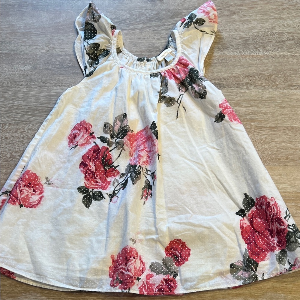 Love shack fancy girls 12/18 month flutter sleeve lined dress EUC